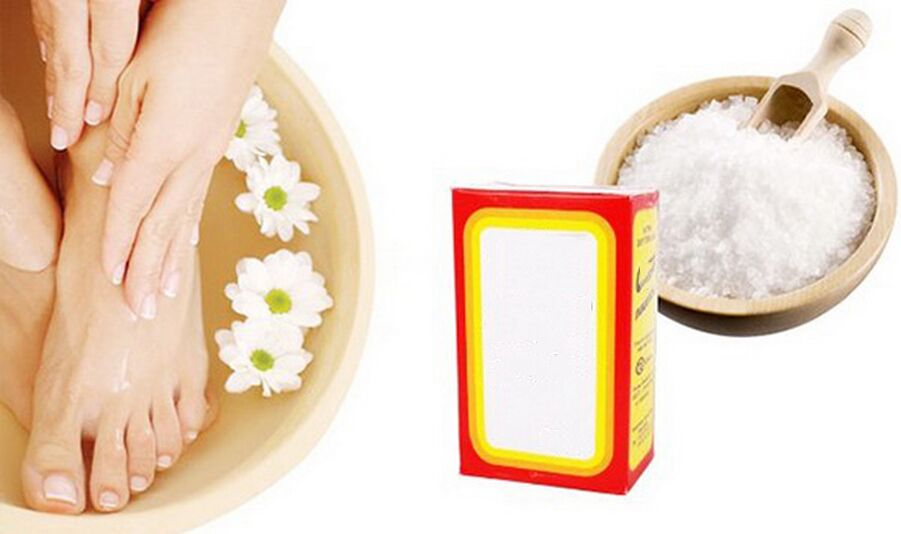 bicarbonate de soude et sel pour les mycoses des ongles